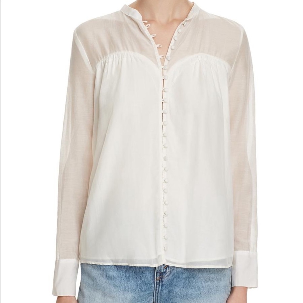 NWT Free People Illusion Blouse in Ivory